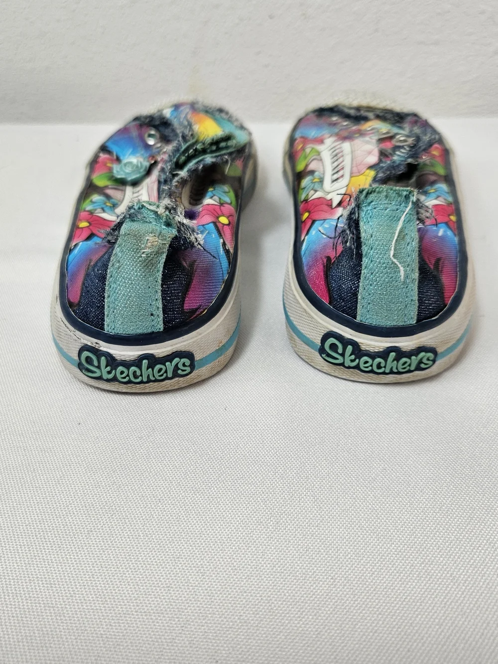 Skechers Floral Rhinestone Slip-On Sneakers - Multicolor Size 4